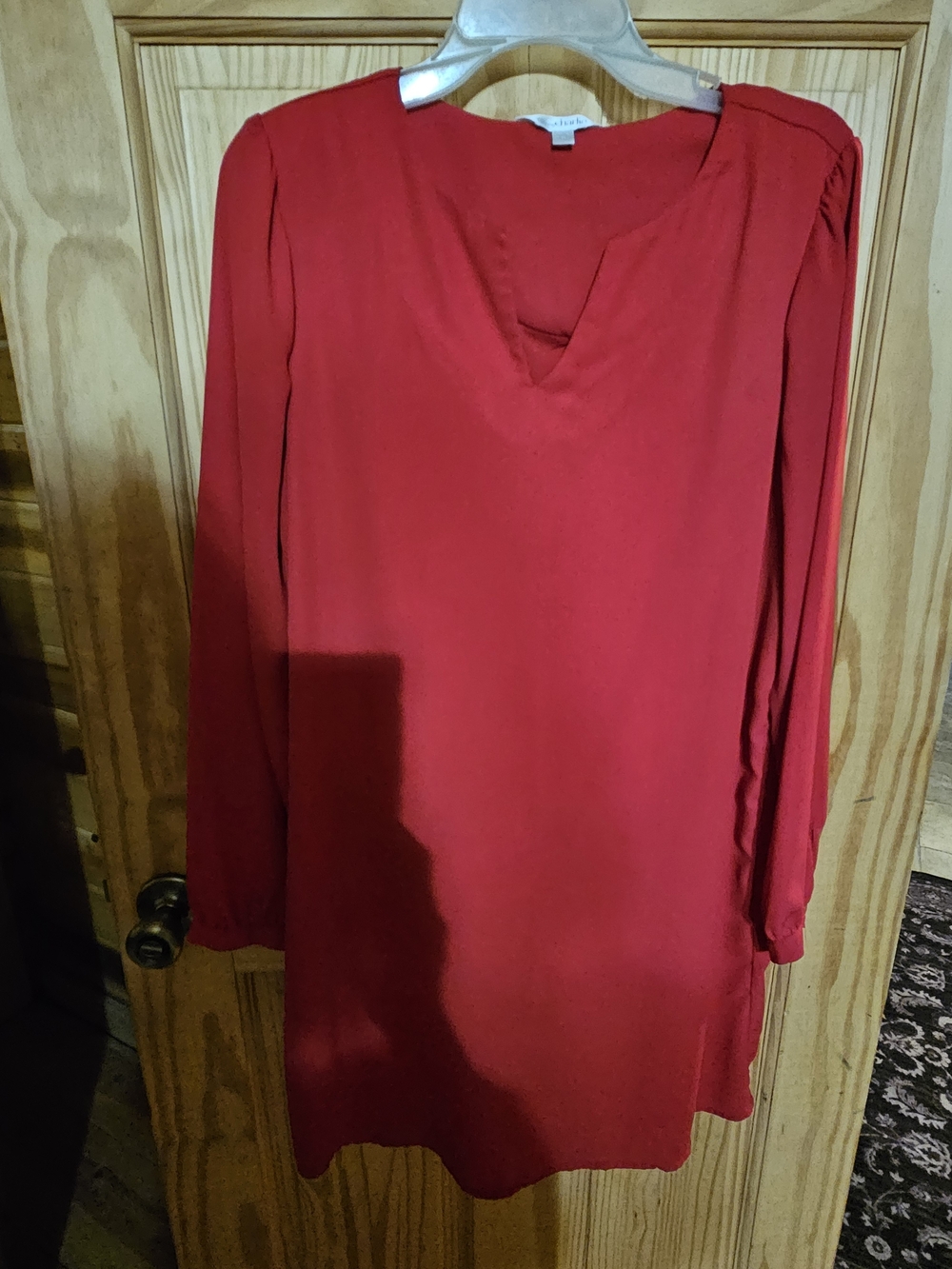 Charming Charlie Red Long-Sleeve Mini Dress